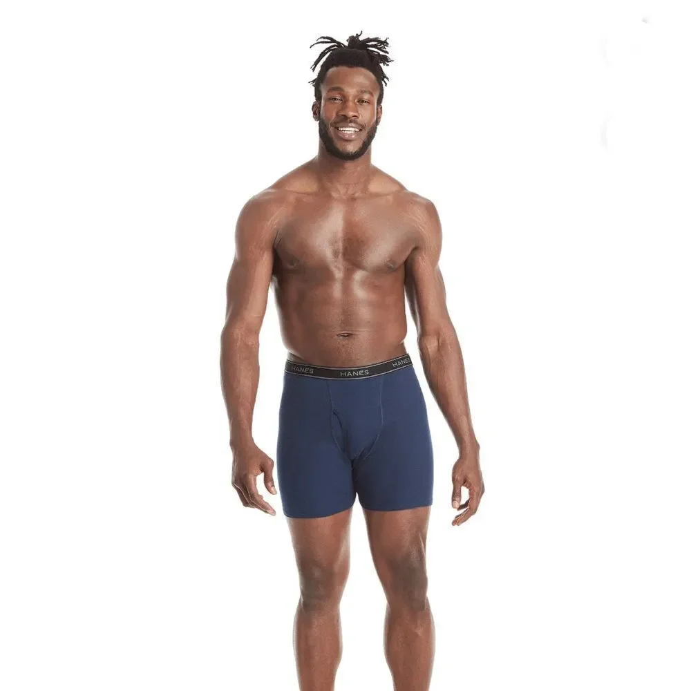 Hanes Cotton Soft Breathable Assorted Boxer Briefs Underwear 6 Pack Size 2XL